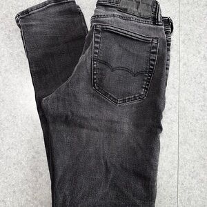 Mens American Eagle Outfitters Slim-Straight Black Washed Denim Jeans Size 28